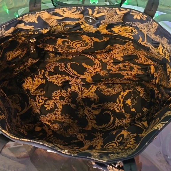 Versace Parfums Black and Gold Weekender Tote with Coinbag - Picture 3 of 5